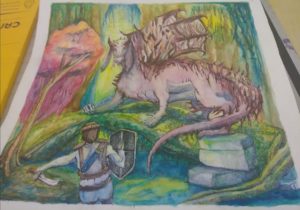 Jabberwocky – Watercolor – April 10, 2018